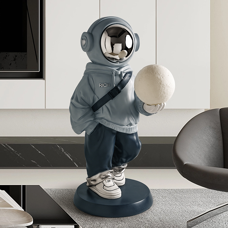 贝汉美大型宇航员落地摆件轻奢太空人灯客厅装饰品电视柜乔迁礼品