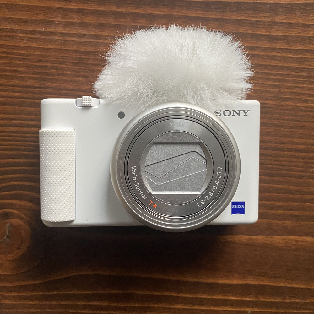 适合SONY ZV1VLOG相机防风毛套热靴+绒毛套索尼ZVE10麦克风毛罩套