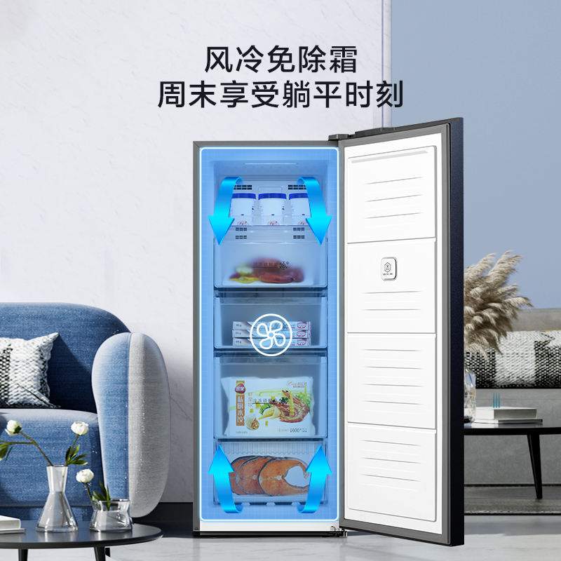 海信159L风冷无霜家用抗菌净味大冷冻冷柜冰柜家用小型立式纤薄
