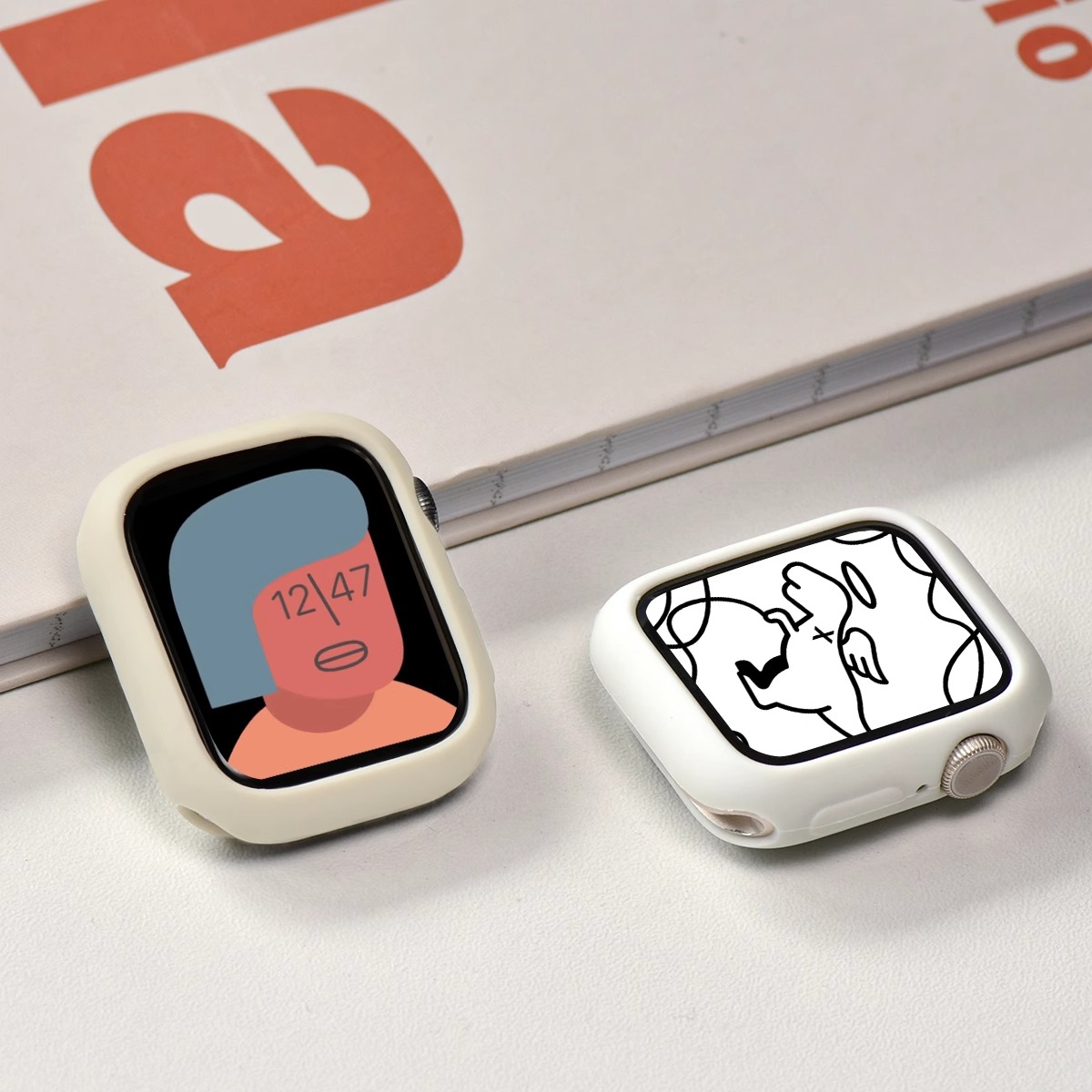 适用iwatchs8表壳苹果iwatch9膜手表applewatchse九保护套se套6壳watchs7保护壳硅胶applewatch手表壳s9s8s7