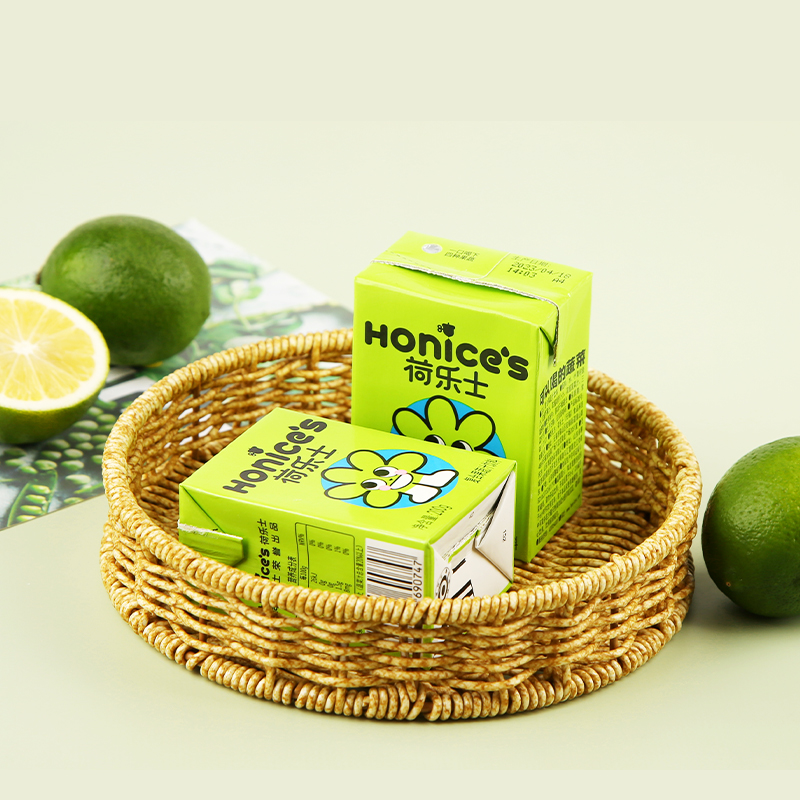 荷乐士小青柠味蔬菜汁200gx9盒0蔗糖0脂肪复合果蔬汁饮品饮料整箱