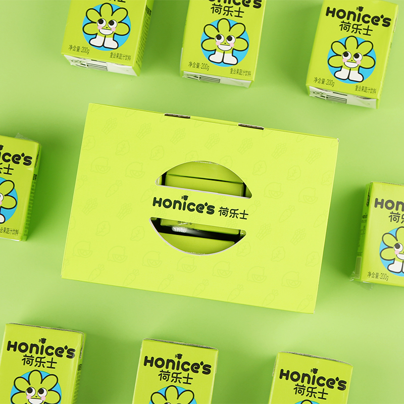 荷乐士小青柠味蔬菜汁200gx9盒0蔗糖0脂肪复合果蔬汁饮品饮料整箱