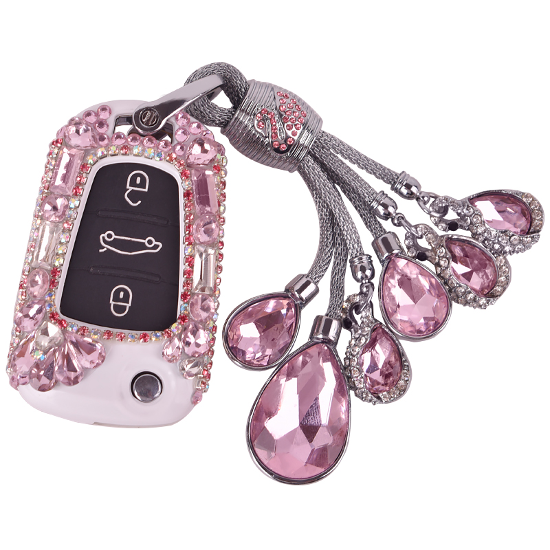 专用长城风骏5钥匙套皮卡欧洲版C30 C50哈弗h1h5包壳扣女款镶钻