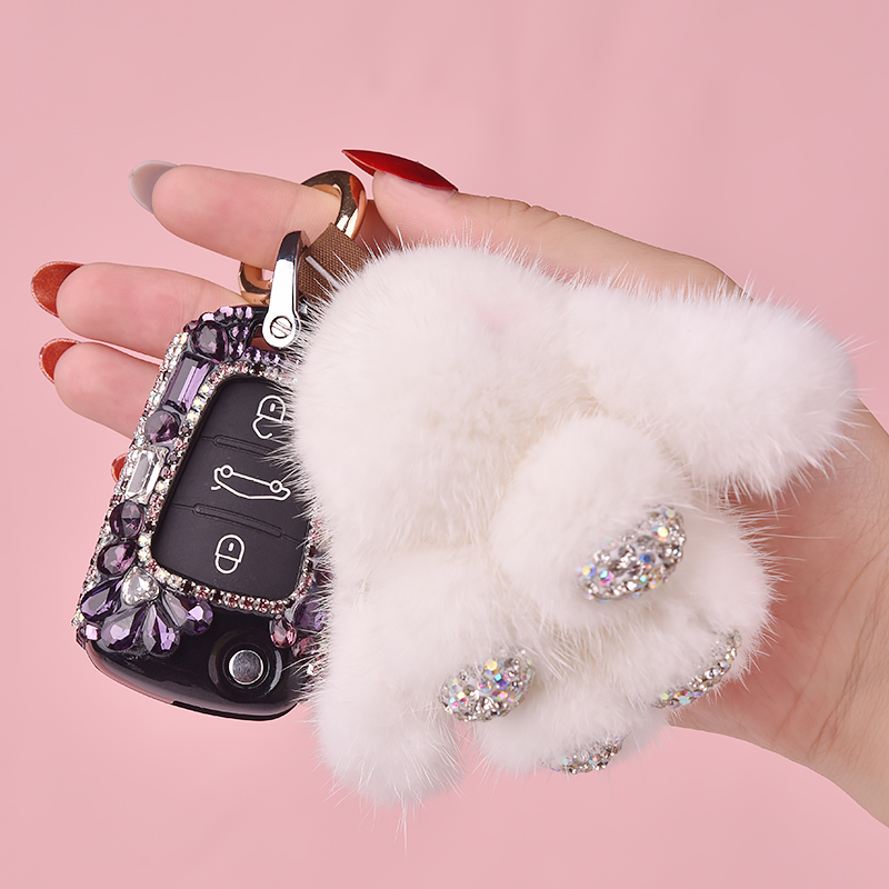 专用长城风骏5钥匙套皮卡欧洲版C30 C50哈弗h1h5包壳扣女款镶钻