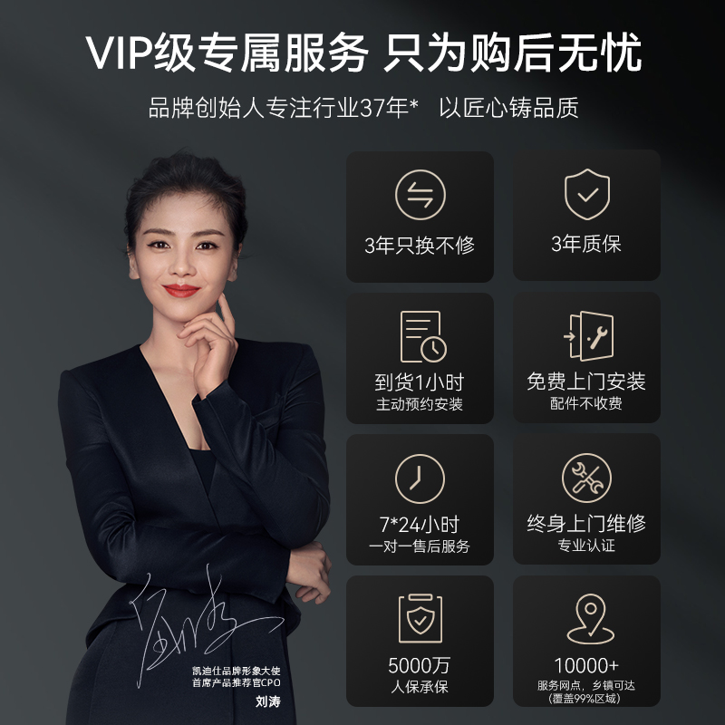 年货节狂欢&凯迪仕F300家用指纹密码刷卡半自动电子防盗智能门锁