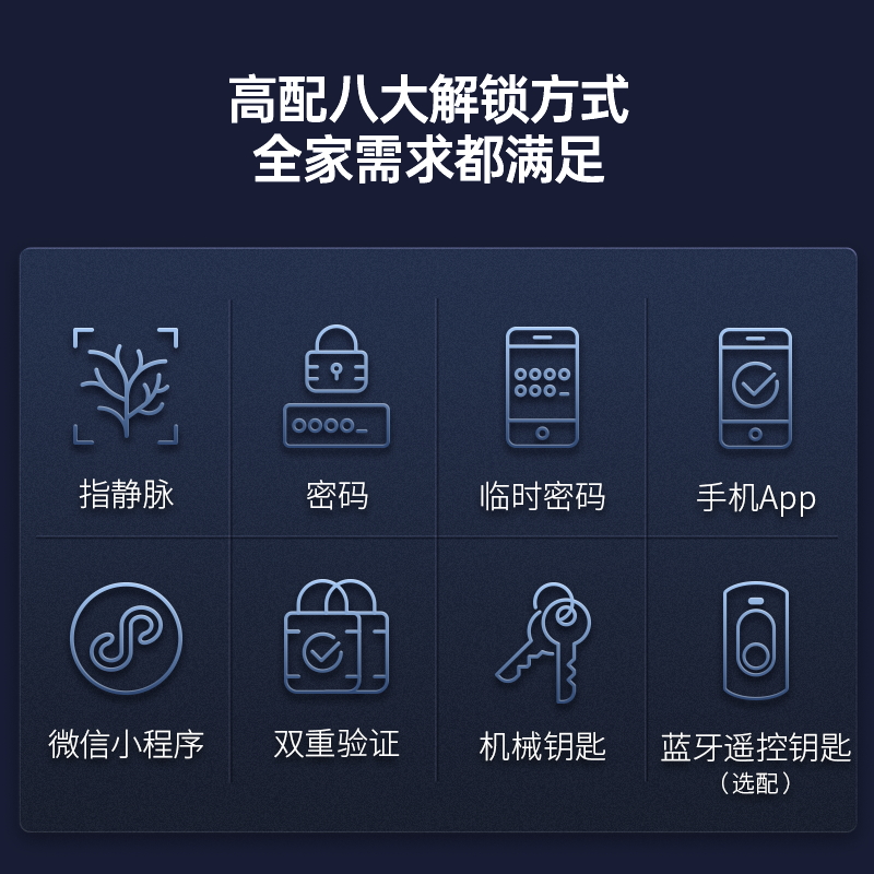 德施曼q5ms智能门锁指静脉密码锁家用全自动防盗门非指纹锁旗舰店
