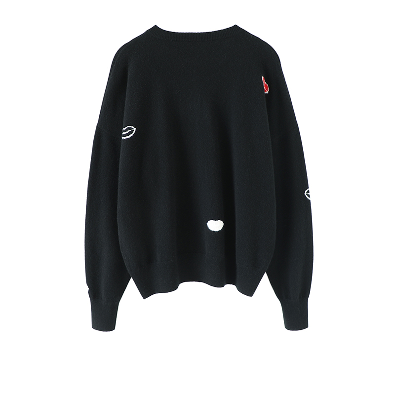 惊艳！简直太美了吧！圆领羊绒开衫女纯羊绒毛衣针织开衫外套宽松