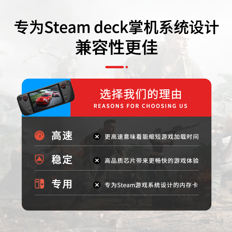 雷克沙1TB内存卡TF卡512g SteamDeck掌机switch游戏机专用储存卡