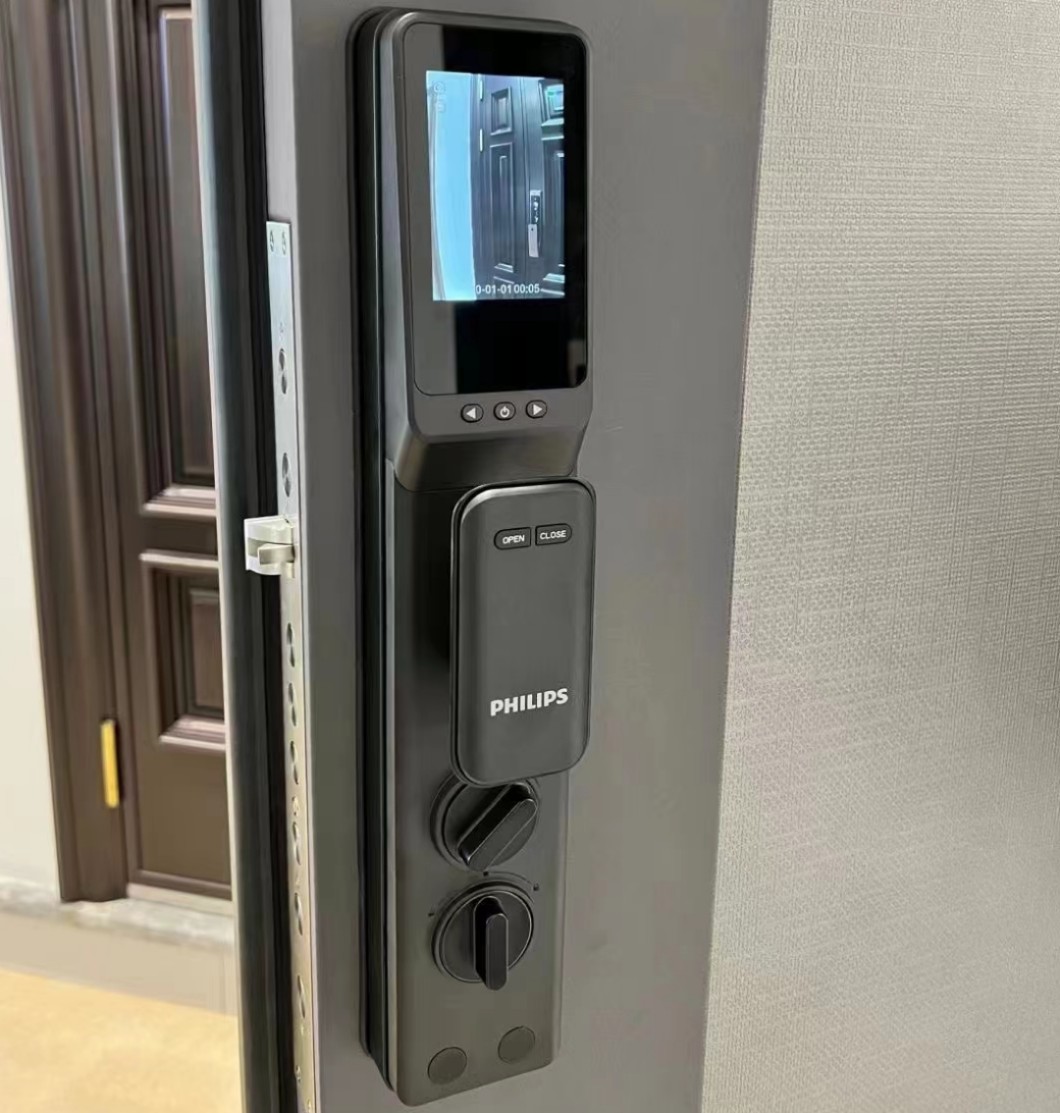 飞利浦智能锁301vp指纹带屏可视猫眼人脸密码卡301fvp监控天地勾