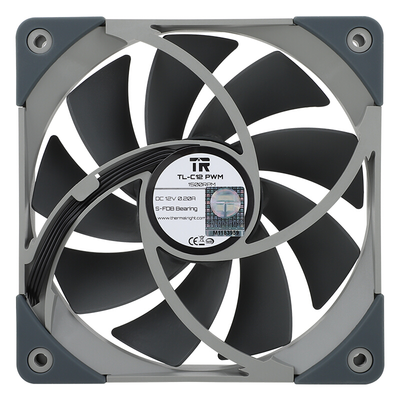 利民TL-C12机箱散热温控台式机电脑无光静音风扇C12PRO大风量风扇