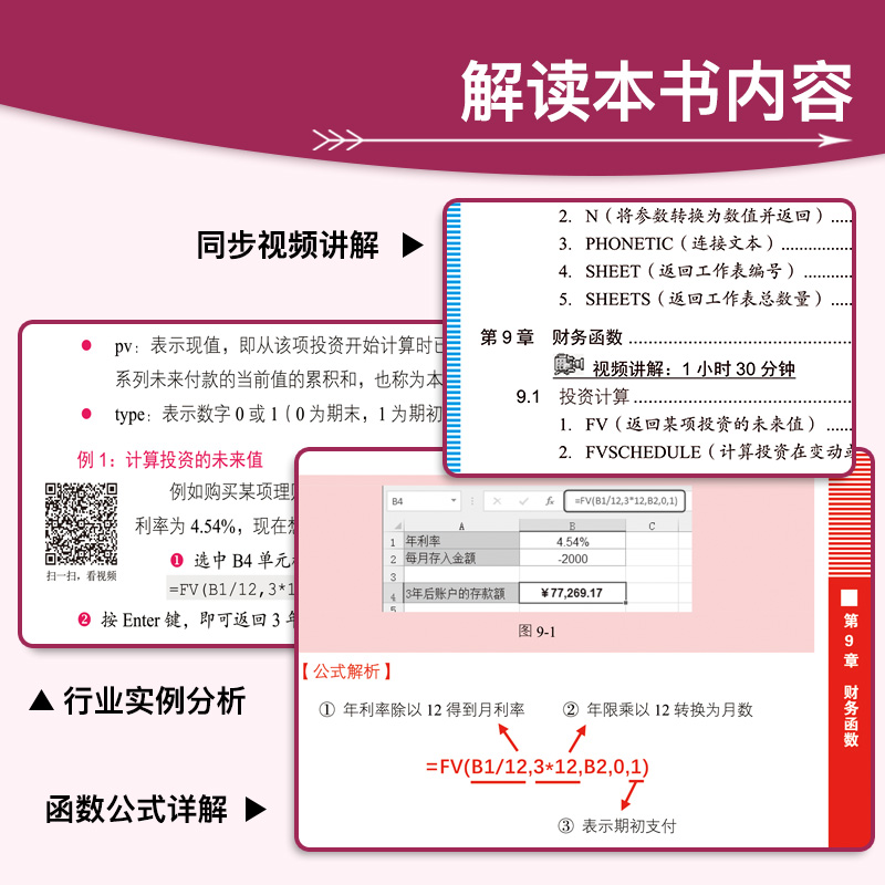 【当当网 正版书籍】Excel函数与公式速查宝典教程(视频案例彩色印刷)wps办公软件办公应用自学教程 excel数据处理与分析office