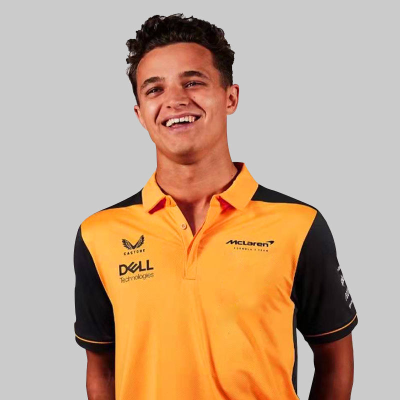 2022款f1赛车服迈凯伦车队短袖翻领Polo衫男士夏季速干诺里斯同款