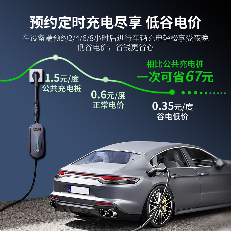 米信新能源充电枪16A便携式随车充7KW电动汽车特斯拉比亚迪充电桩