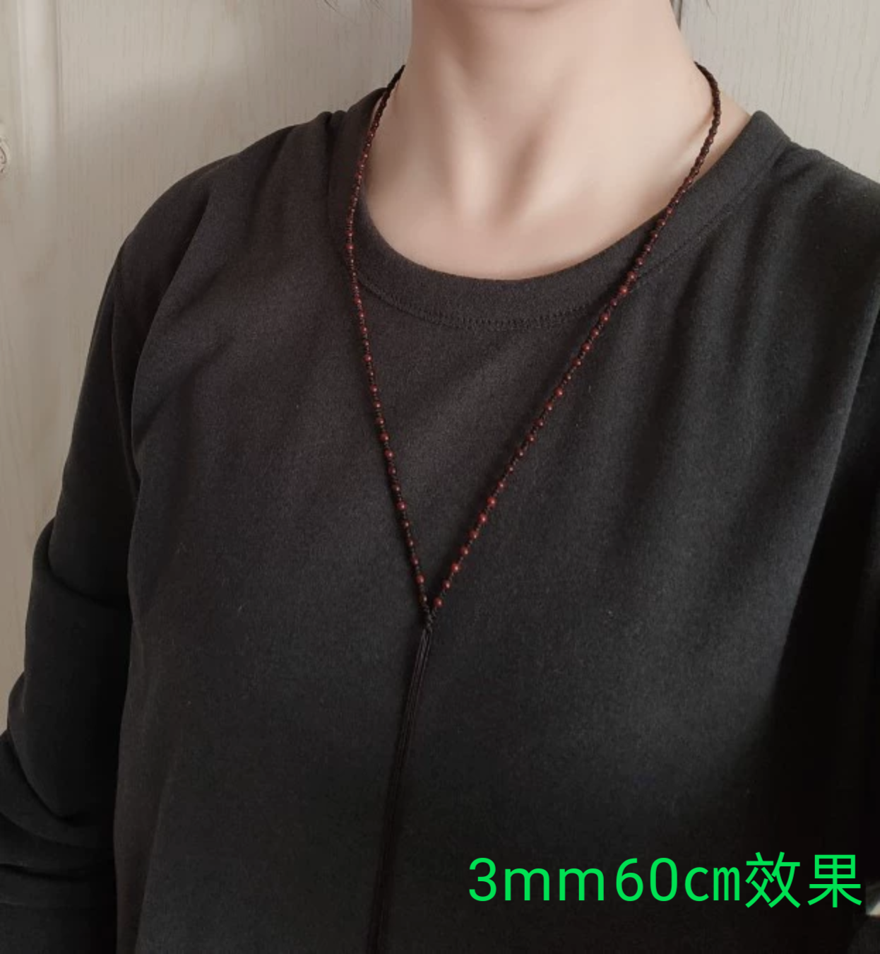 天然印度小叶紫檀木小珠细男女吊坠毛衣链项链手机挂脖绳精致男女