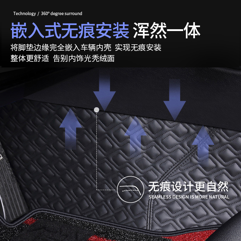 360航空软包汽车脚垫全包围宝马5系X1X3X5奥迪A4LA6Q5L奔驰E级GLC