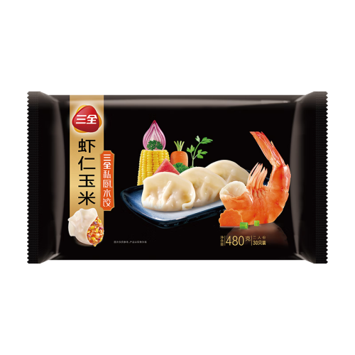 三全虾皇饺私厨水饺精选高端食材营养速冻饺子方便速食私厨虾仁玉米