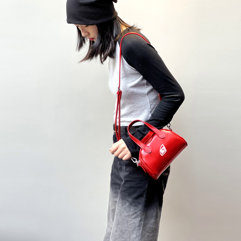 EHOOO小手提包女手机包2023春季新款包包小众斜挎包mini波士顿包