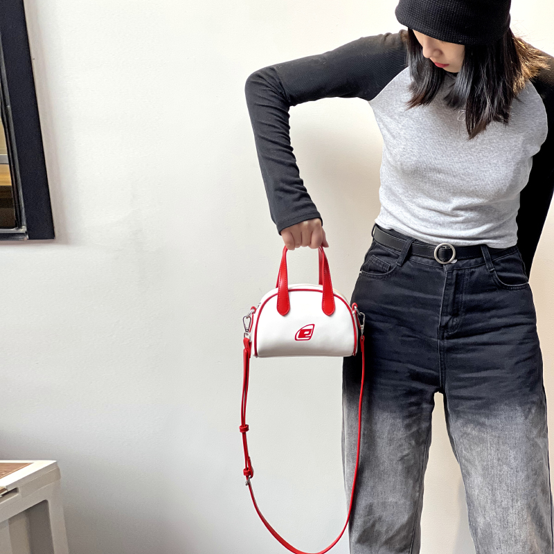 EHOOO小手提包女手机包2023春季新款包包小众斜挎包mini波士顿包