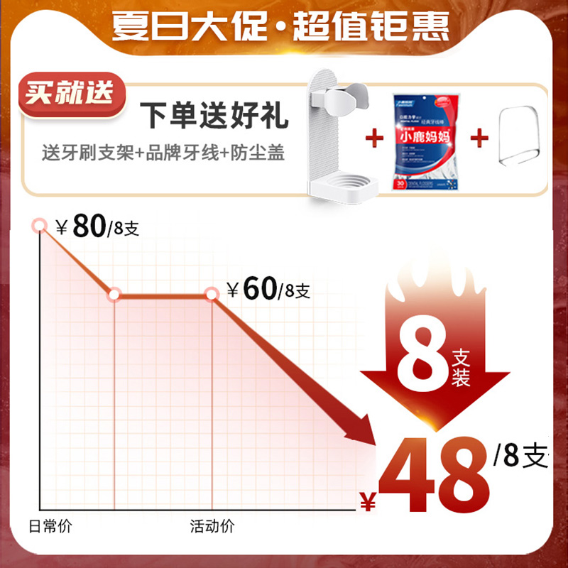 usmart适配飞利浦电动牙刷头通用hx6730/6721/3216/3226替换9362