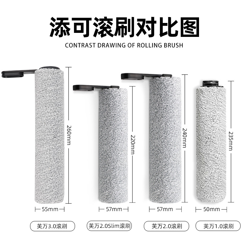 适用添可洗地机芙万1代/2.0/Slim/3.0/2.0 Pro配件清洁液滚刷滤网
