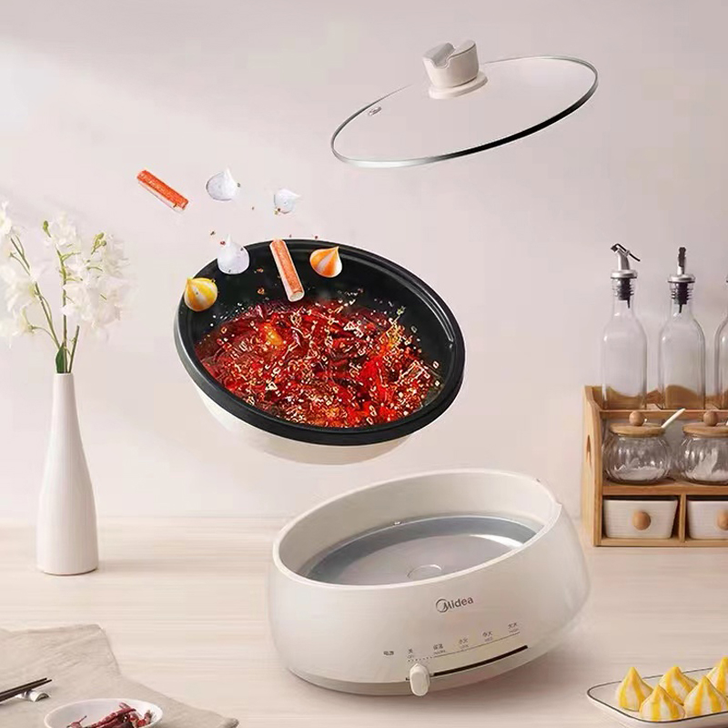 美的电火锅电煮锅电炒菜炒锅分体式小电热锅多功能家用DY28P151