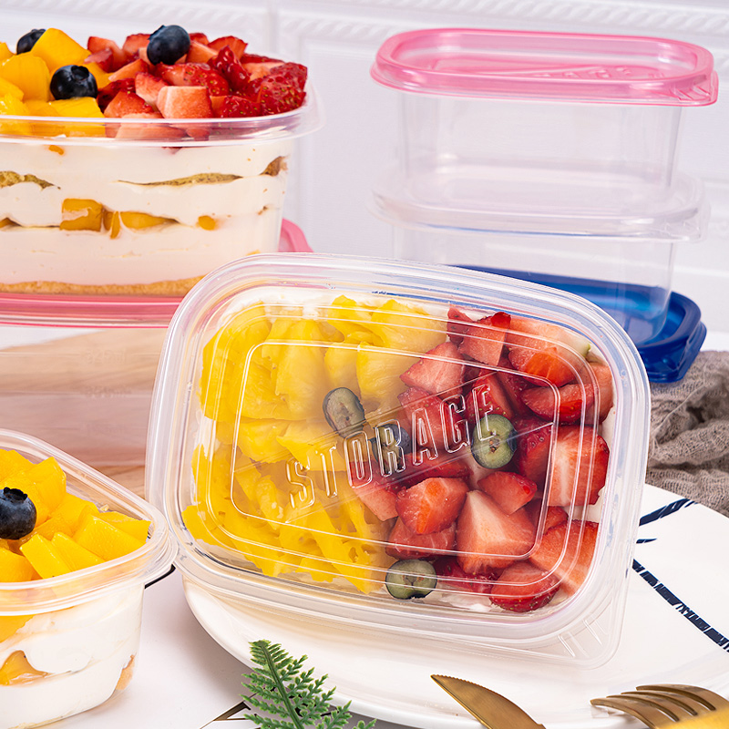 千层蛋糕盒子280一次性水果捞包装盒709ml冰淇淋豆乳盒子打包盒