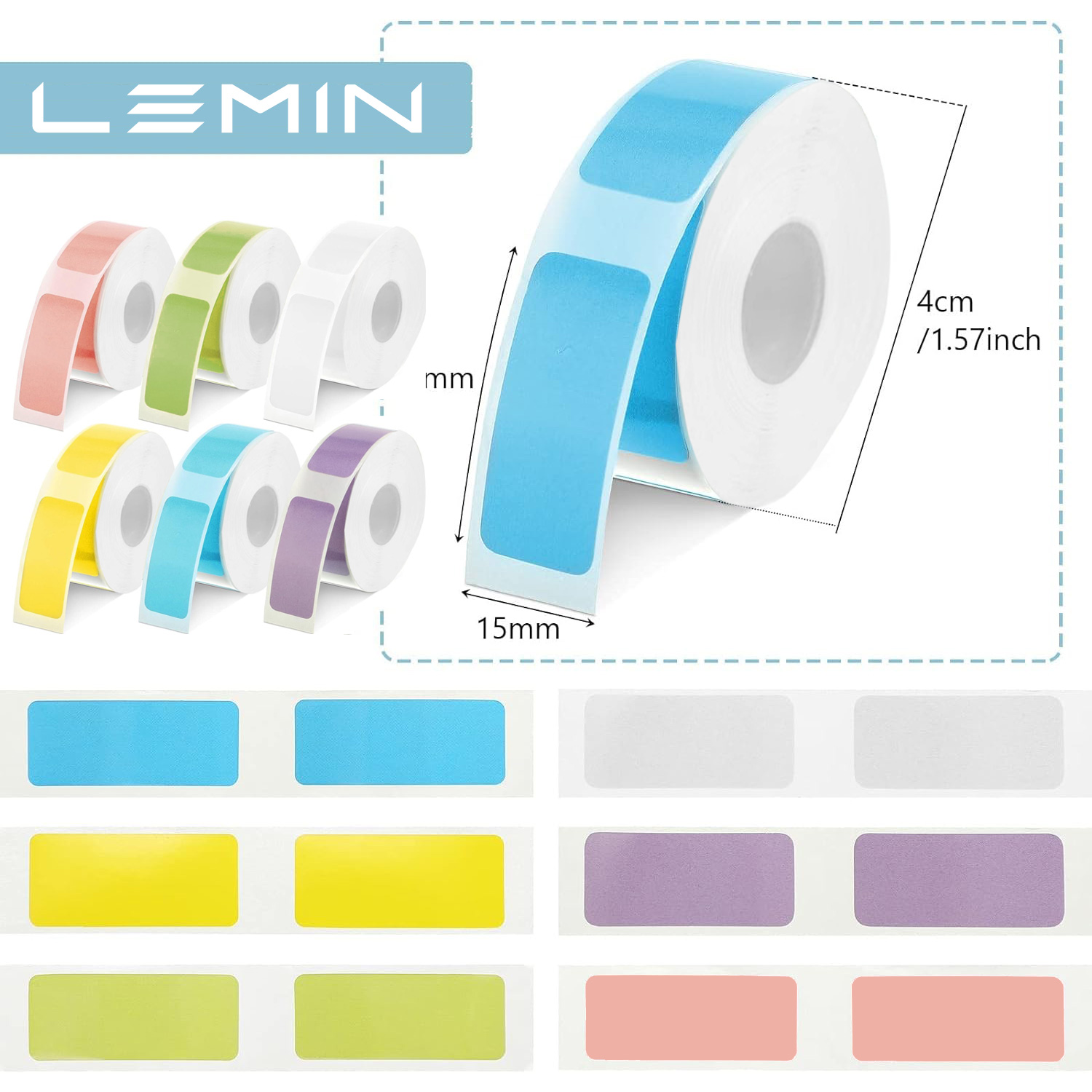 P11标签纸适用老款D11/L11/B100/D30标签打印机热敏不干胶标签打印贴纸彩色姓名贴家用白色防水防油撕不烂