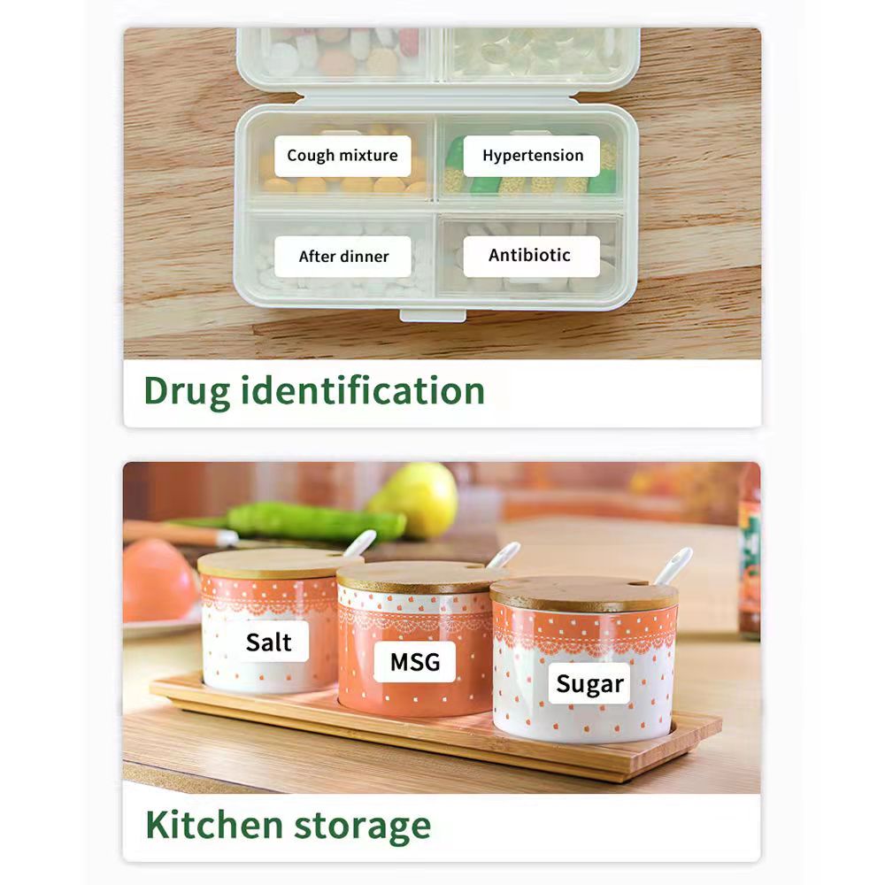 P11标签纸适用老款D11/L11/B100/D30标签打印机热敏不干胶标签打印贴纸彩色姓名贴家用白色防水防油撕不烂
