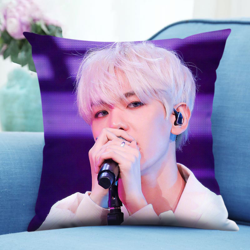 边伯贤抱枕定制人形明星exo12人自己照片头像双面枕头可拆洗周边