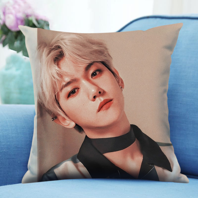 边伯贤抱枕定制人形明星exo12人自己照片头像双面枕头可拆洗周边