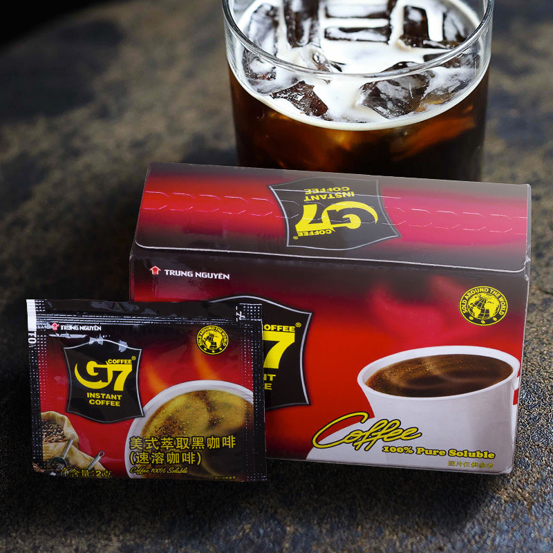 越南进口 中原G7黑咖啡纯咖啡粉30克特浓美式无蔗糖非三合一