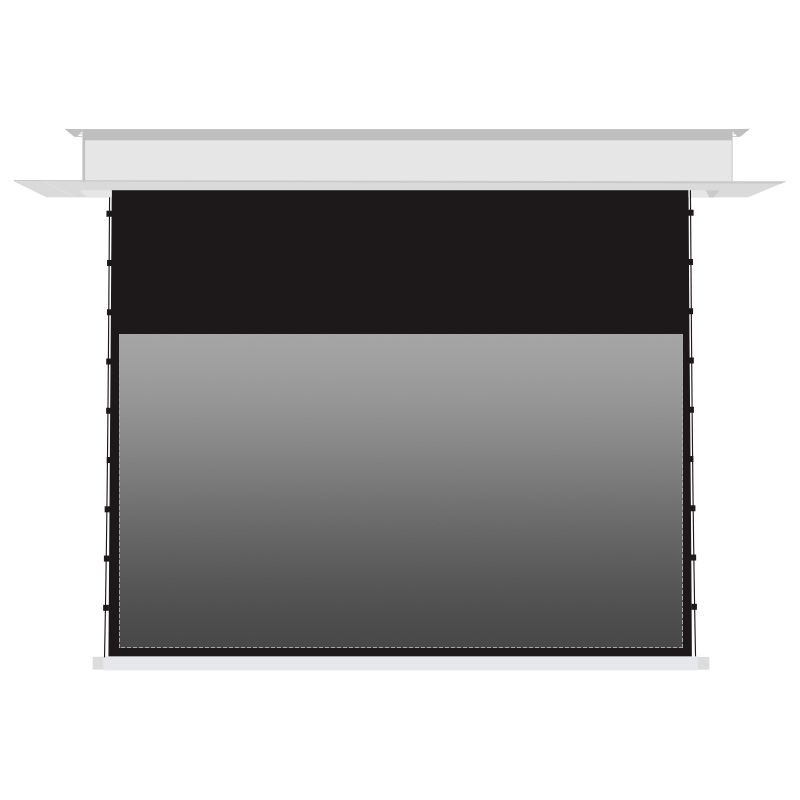 投影幕布嵌入式隐藏天花电动幕布16:9超高清智能联动升降拉线幕布家用当贝X3语音遥控暗藏吊顶壁挂光学抗光幕