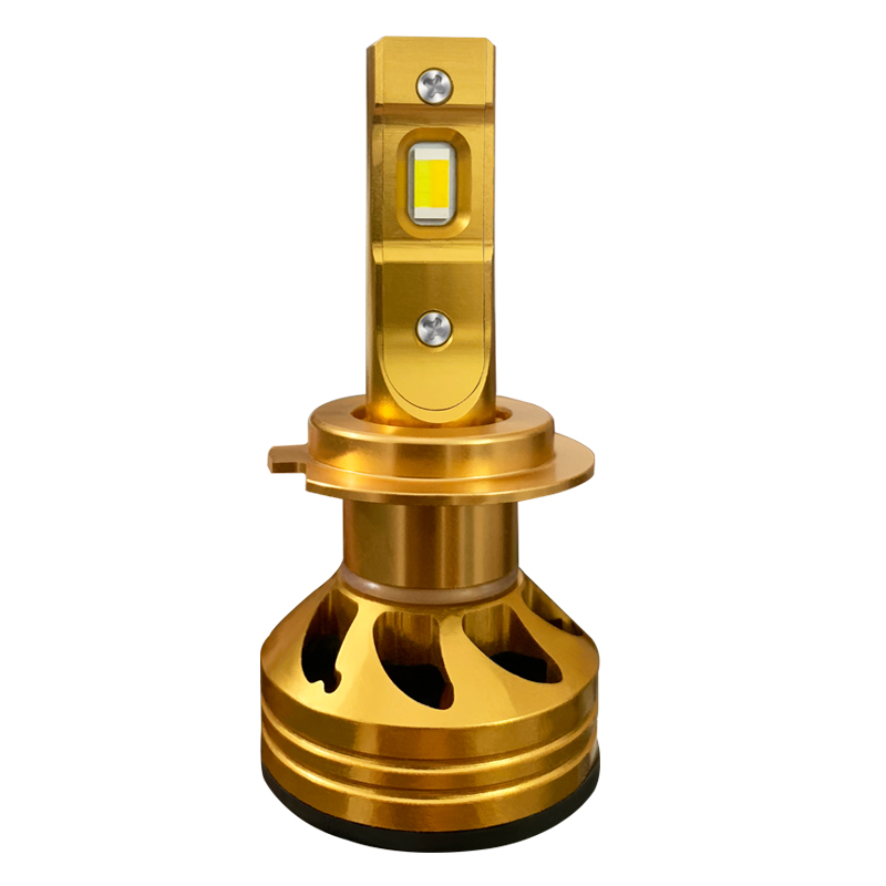 汽车LED大灯H1H7H11三色温超亮9005聚光H4远近光一体改装灯泡双色