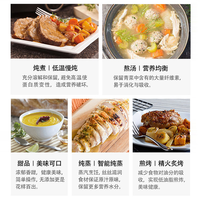 美国汉美驰电炖锅隔水家用全自动炖汤神器煲汤插电陶瓷煮粥小炖锅