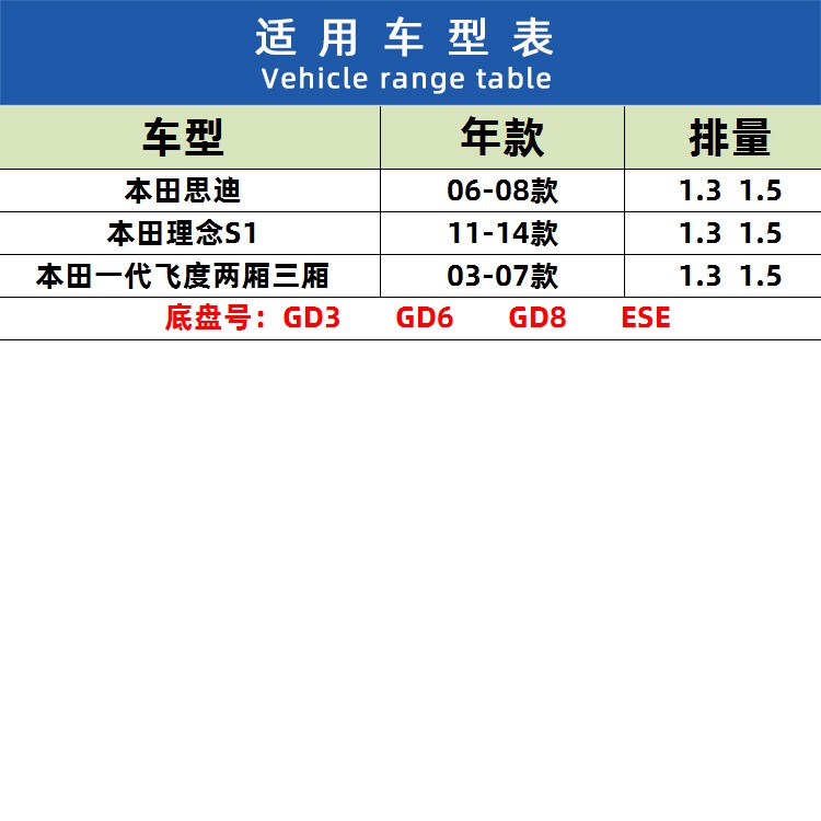 适配03-07款老本田一代飞度空滤广本gd3理念S1思迪空气滤芯格清器