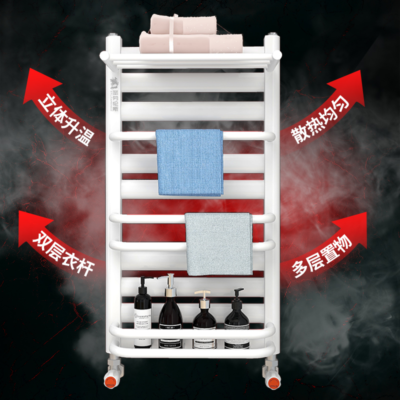 卫生间小背篓暖气片家用集中供暖铜铝复合散热片壁挂式供热卫浴