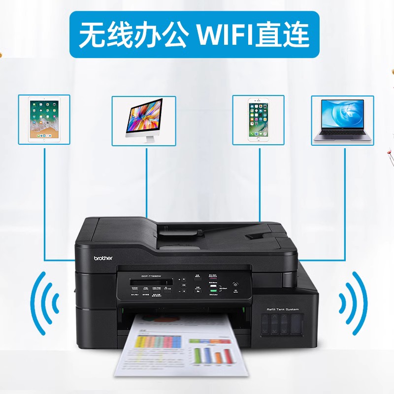 兄弟DCP-T426W/725DW/920DW彩色喷墨打印复印扫描传真一体机墨仓