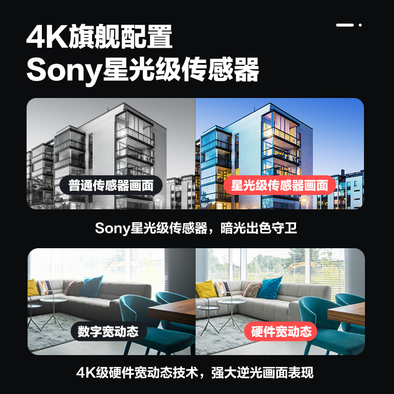 萤石C6WI智能摄像头4K无线手机远程高清夜视家用360度全景监控器