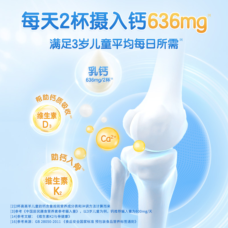 官方旗舰店丨蓝河高高羊绵羊奶粉4段800g儿童成长高钙奶粉3岁以上