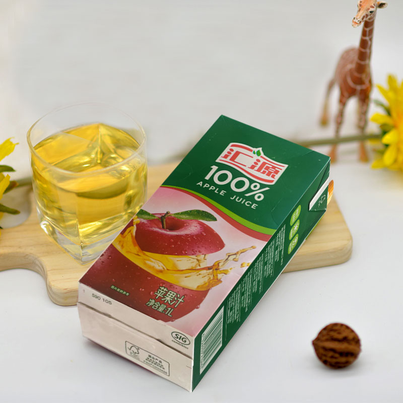 汇源100%果汁苹果汁1L*5盒浓缩果蔬汁饮料整箱礼盒