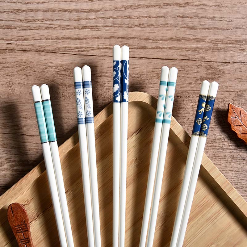 复古陶瓷筷子2023新款家用骨瓷餐具个性创意ins筷勺套装好看好用
