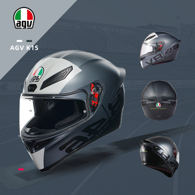 新款AGV全盔K1摩托车头盔男女赛车盔机车防雾轻量跑盔agv k1s头盔