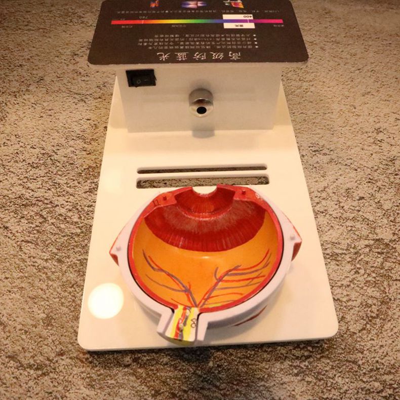 眼镜镜片抗防蓝光测试功能性亚克力道具非球面对比变色片演示机器