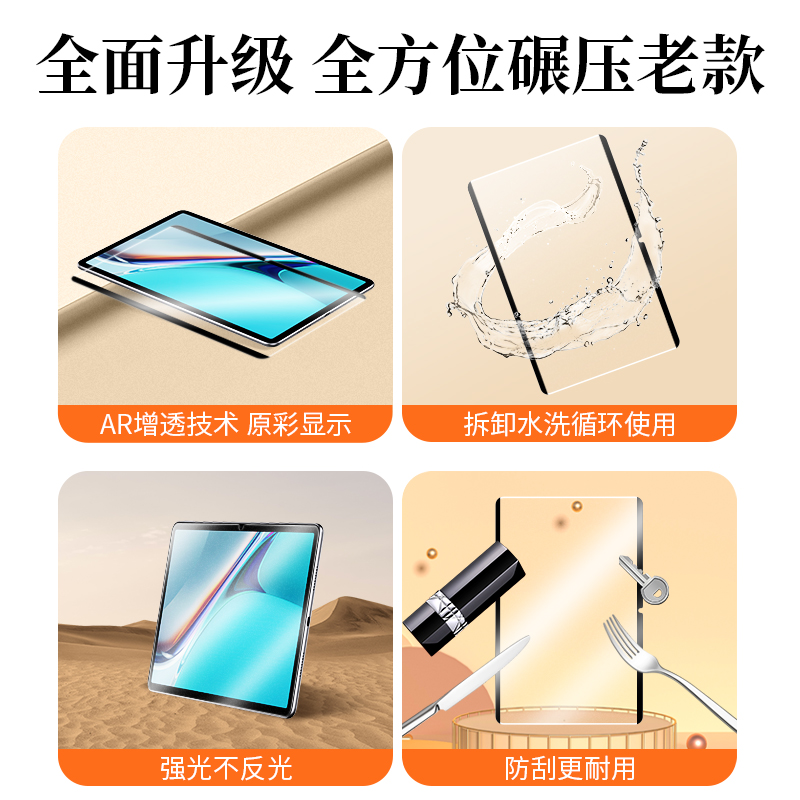 适用华为matepad11类纸膜matepadair钢化matepadpro13.2寸10.4平板M6荣耀10.8可拆卸MatePadSE磨砂V8pro保护9