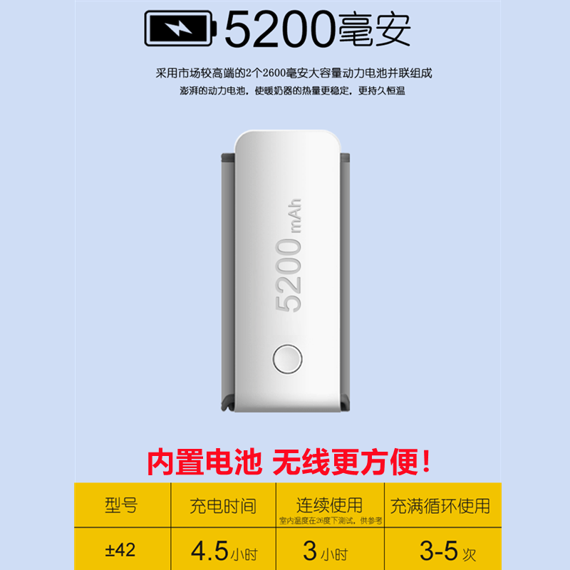 新生婴儿暖奶器奶瓶恒温保温套宝宝快速泡夜奶神器无线外出便携式