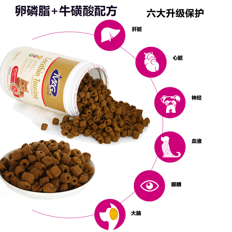 MAG卵磷脂猫牛磺酸颗粒爆毛粉猫掉毛吃什么美毛猫软磷脂猫咪专用