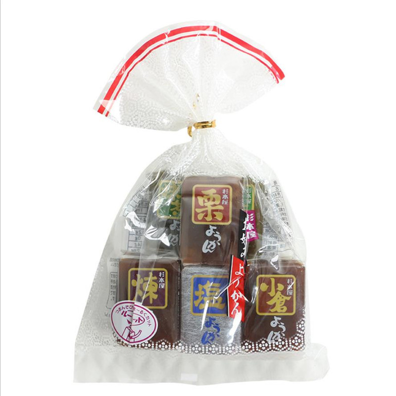 日本零食杉本屋特色混装羊羹360g日式糕点糯软滑爽休闲零食9块/袋