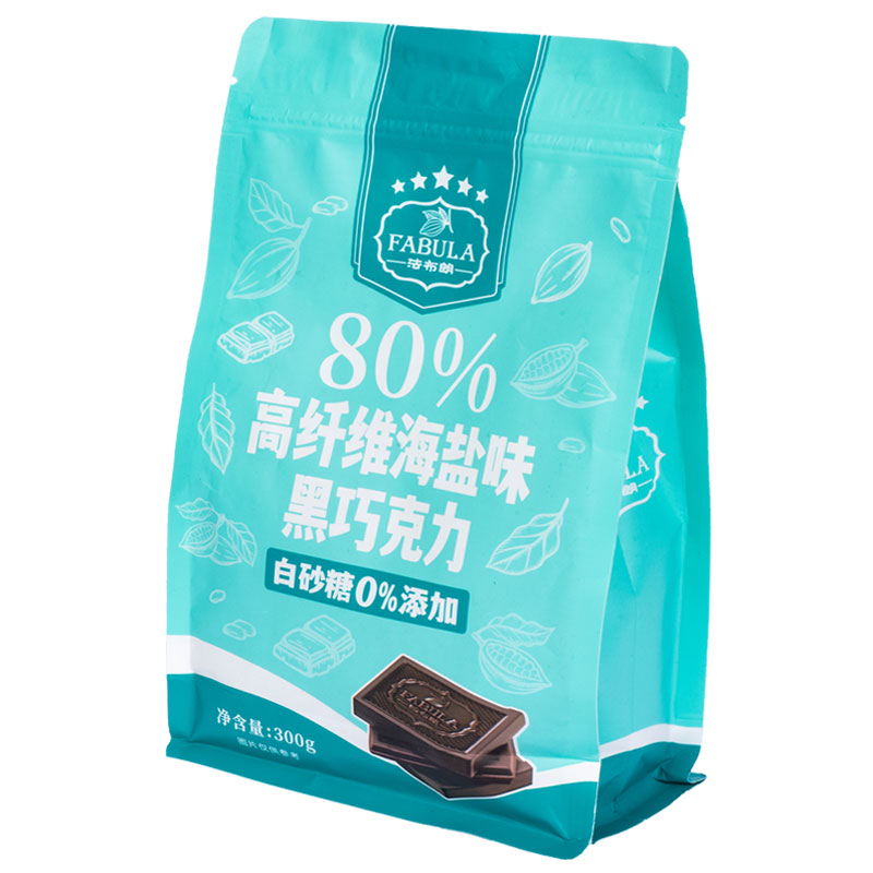 法布朗黑巧克力80%海盐纯可可脂无蔗糖健身苦进口料新年生酮零食