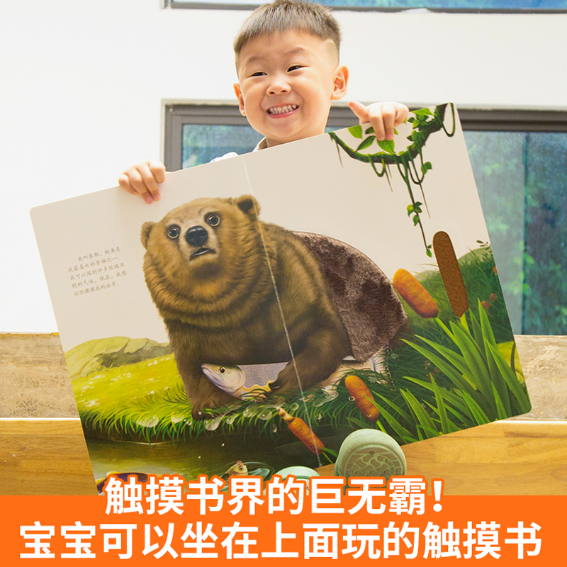 宝宝的第一本触摸书 早教触摸书婴儿书感官刺激绘本 那么大地板书 1岁撕不烂立体儿童读物0到2岁3岁启蒙看图认知学习益智翻翻书
