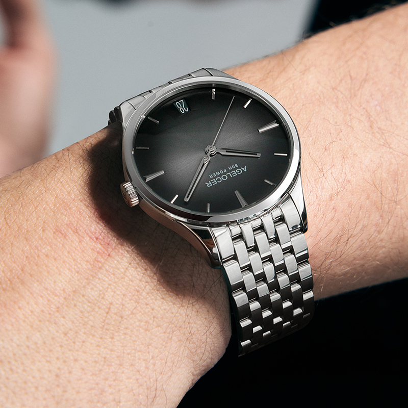 爱勒AGELOCER艾戈勒布达佩斯机械表男士渐变表盘日历中国高端腕表